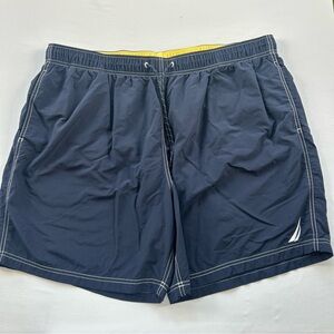 Men’s Nautica Navy Blue Swim Trunks.  Size 2X